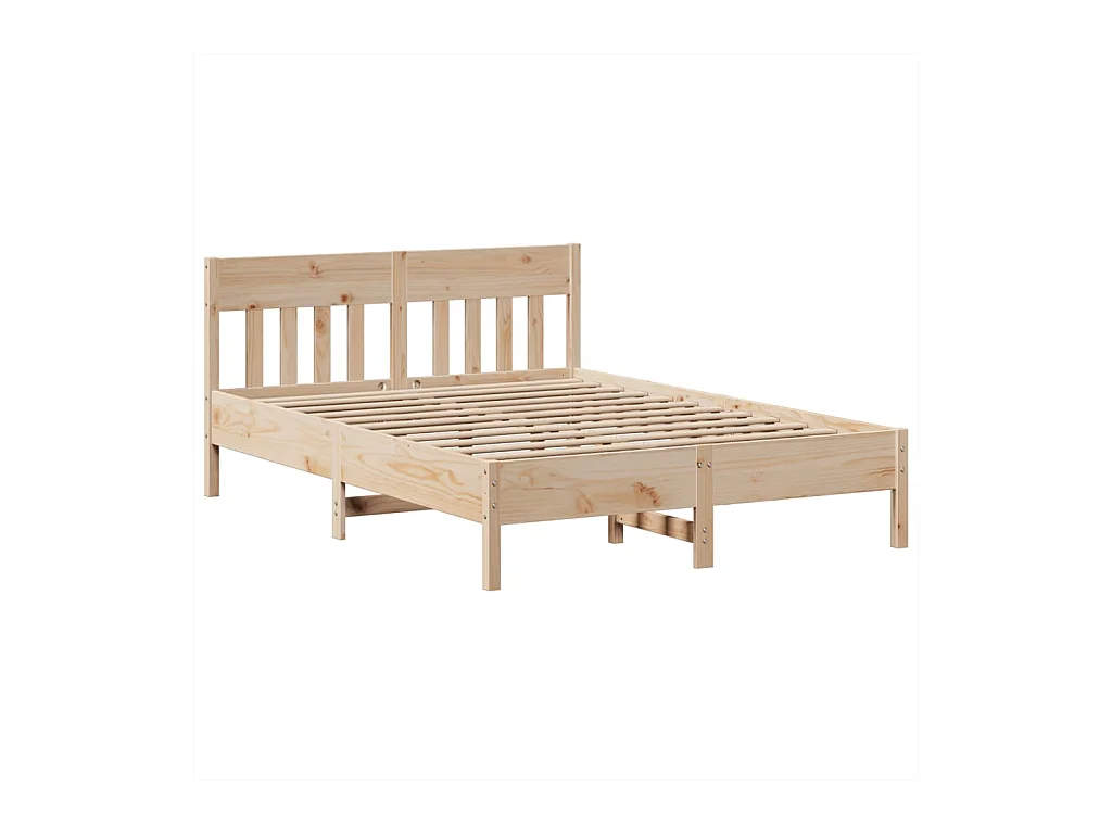 Cadre de lit sans matelas 160x200 cm bois massif de pin