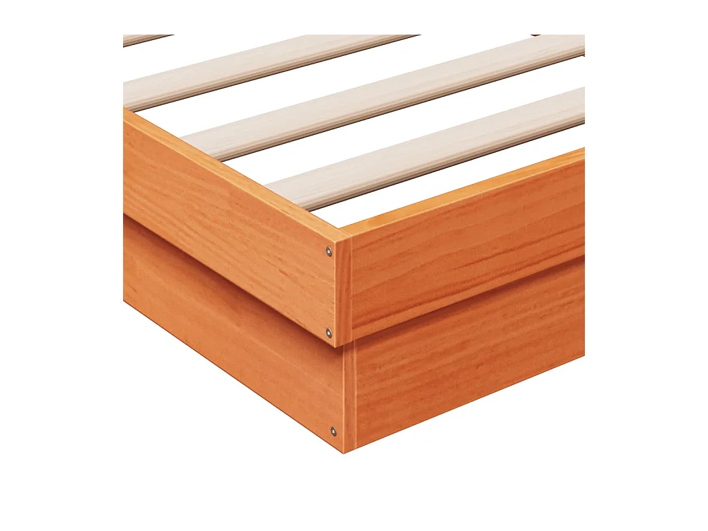 LED Bettgestell ohne Matratze 140x200 cm Massivholz