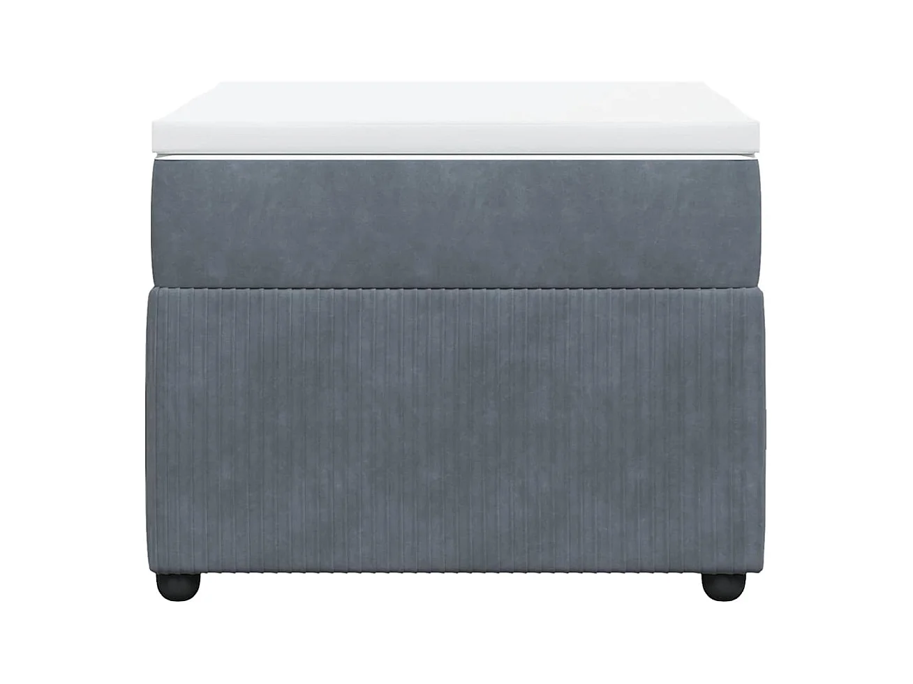 Lattenbodem en matras Donkergrijs 90x190 cm Fluweel