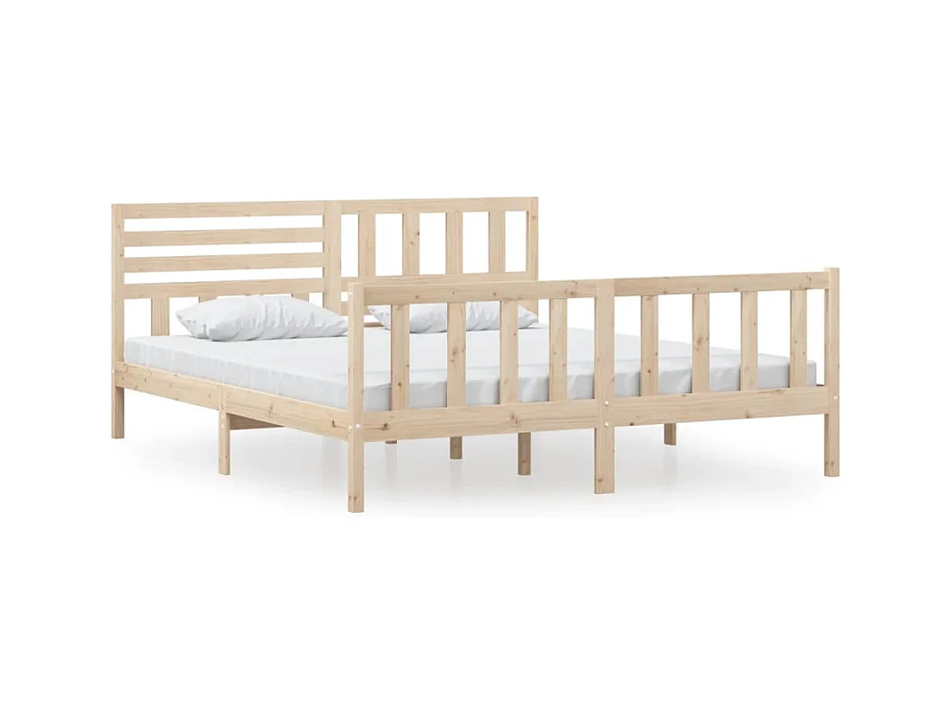 Bedframe van massief hout zonder matras