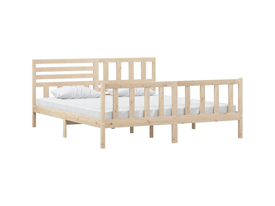 Bedframe van massief hout zonder matras