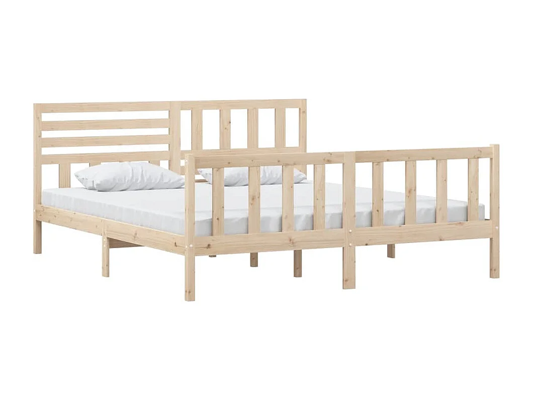 Cadre de lit sans matelas bois massif