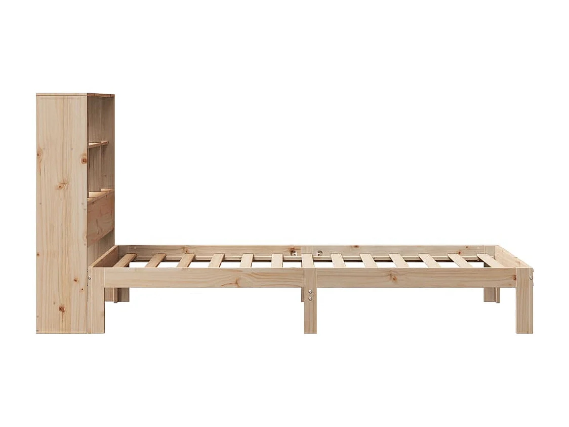 Letto libreria senza materasso 90x200 cm in legno massello di pino