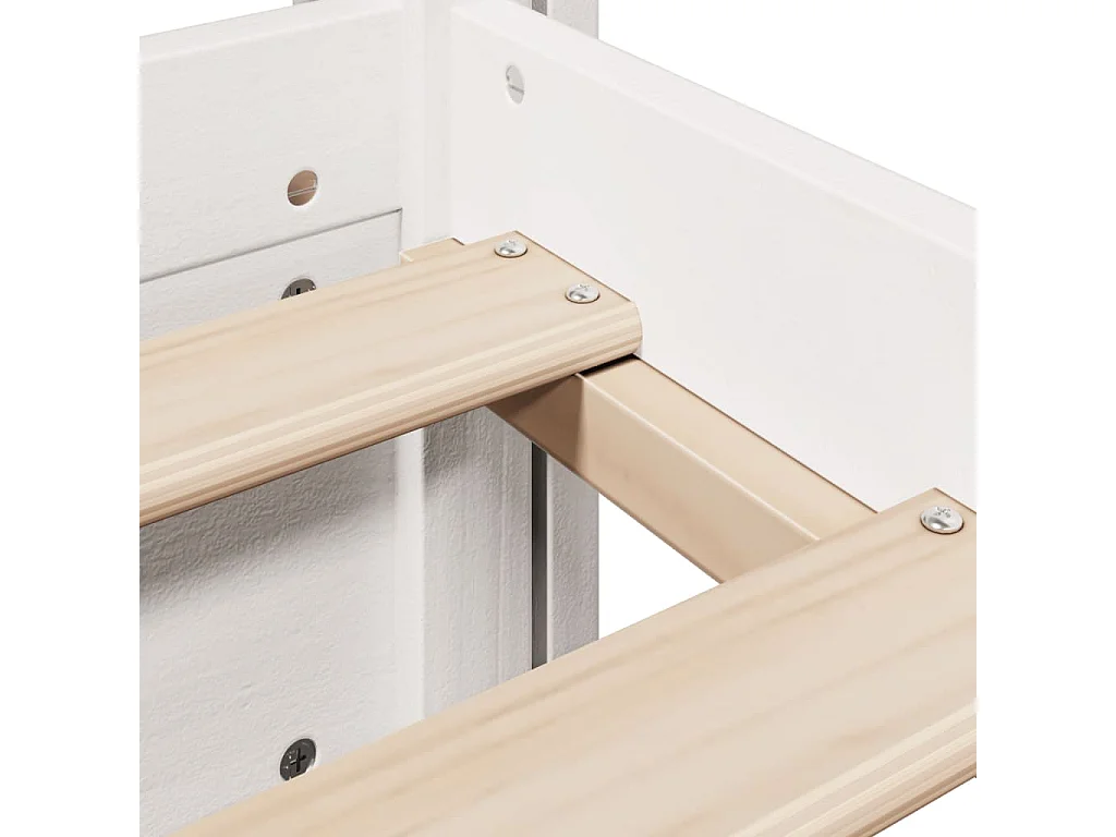 Bedframe met hoofdbord zonder matras wit 90x190 cm