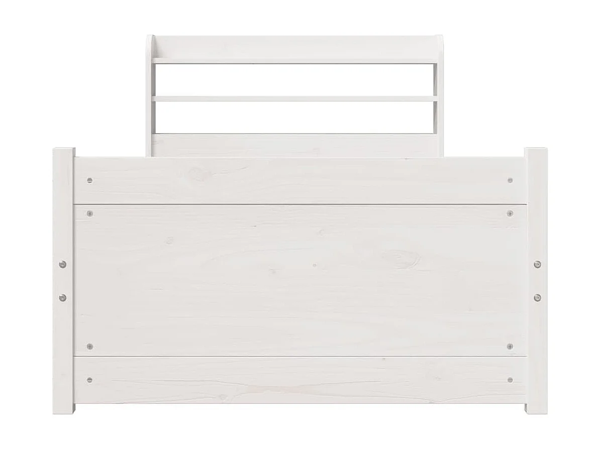 Struttura letto con testiera senza materasso bianco 90x190 cm