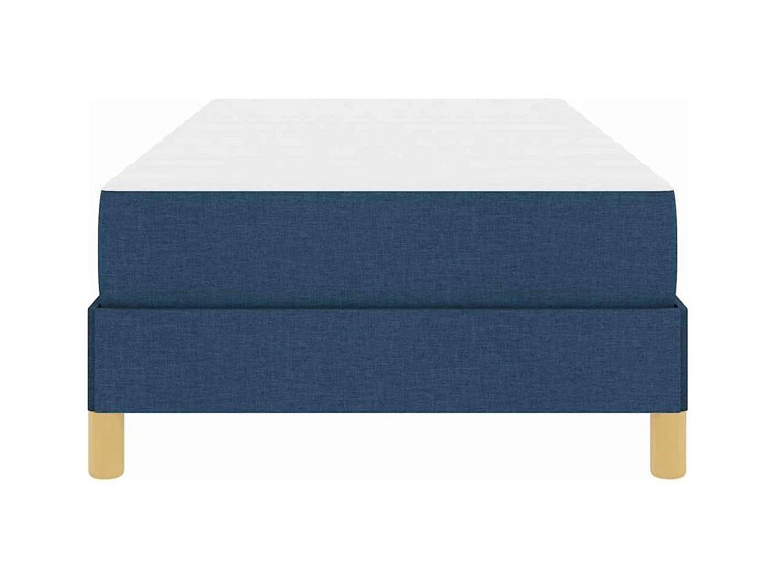 Lit à ressorts Bleu et Blanc 100 x 200 cm Mousse