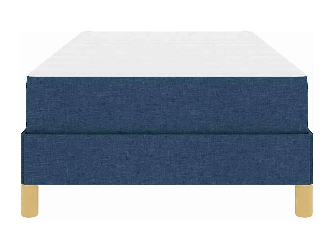 Lit à ressorts Bleu et Blanc 100 x 200 cm Mousse