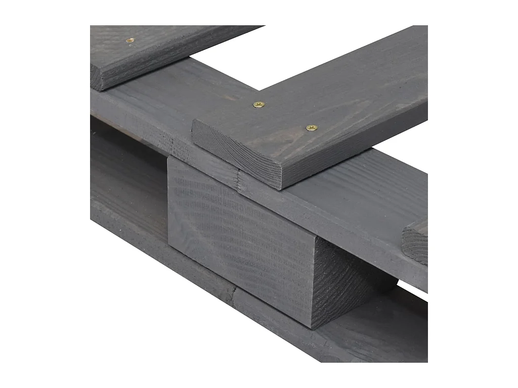 Cadre de lit sans matelas gris 100x200 cm bois massif de pin