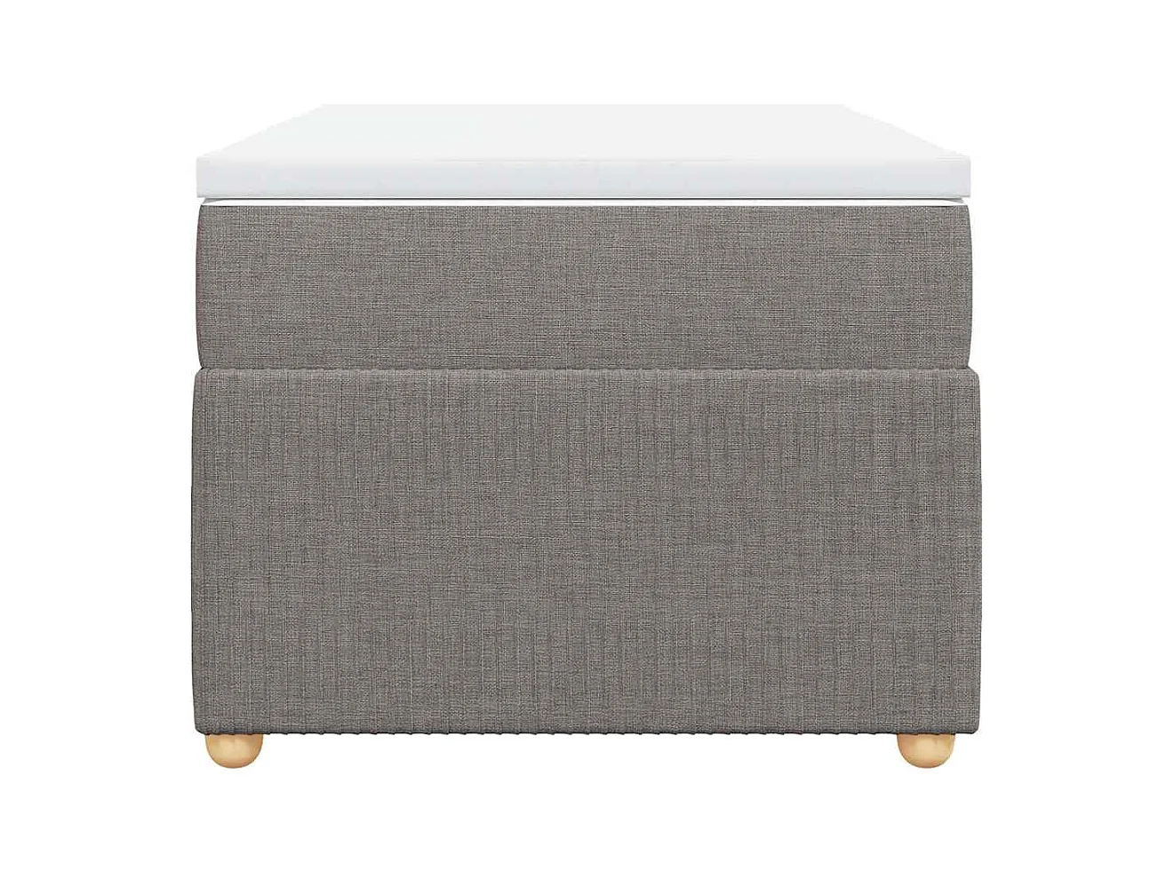 Lattenrost mit Matratze Taupe 80x200 cm Stoff