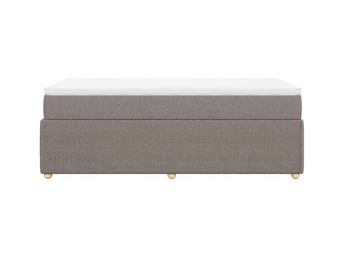 Lattenrost mit Matratze Taupe 80x200 cm Stoff