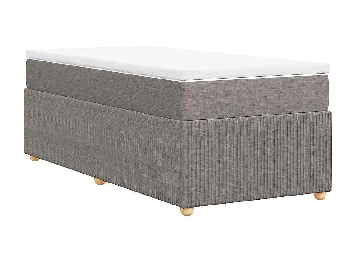 Lattenrost mit Matratze Taupe 80x200 cm Stoff