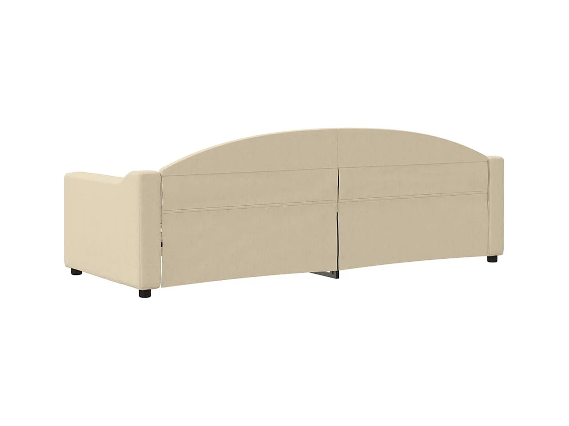Daybed zonder matras crème 80x200 cm stof