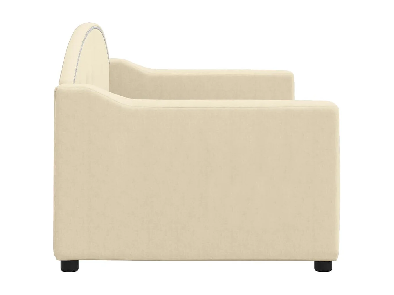 Divano letto senza materasso in tessuto crema 80x200 cm