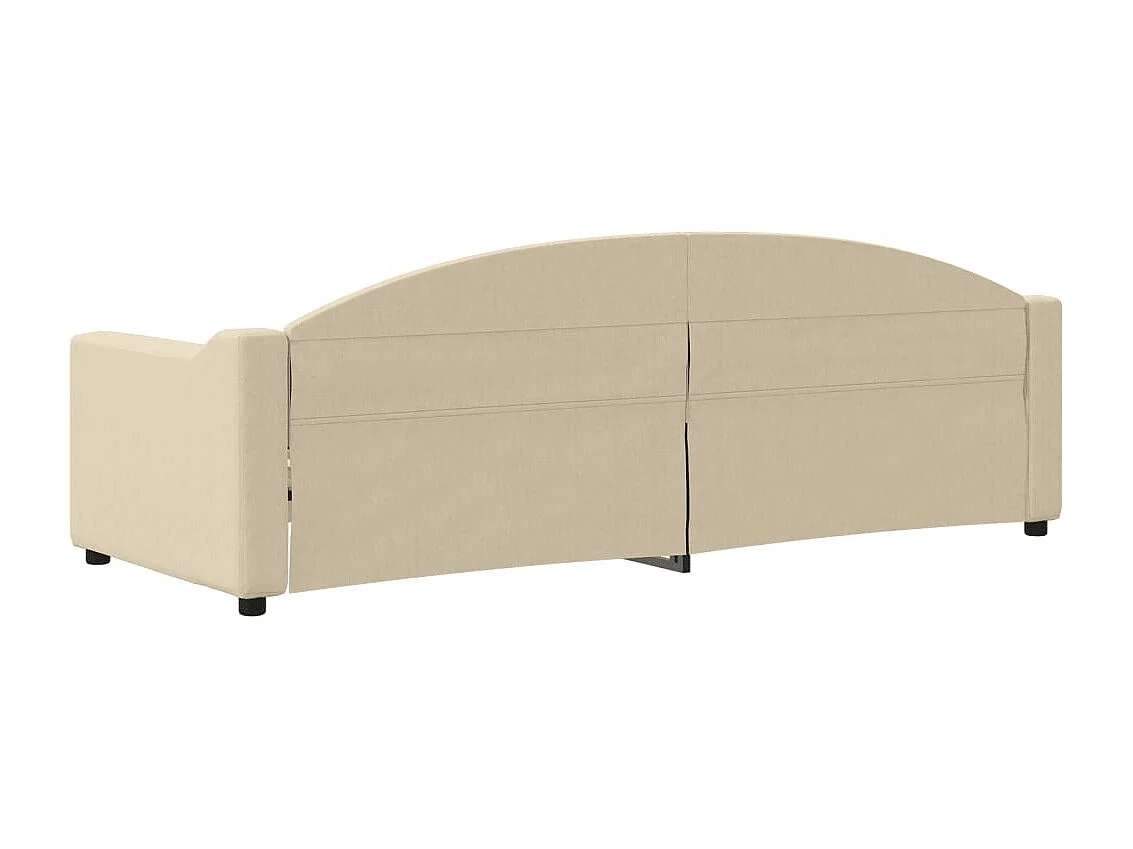Divano letto senza materasso in tessuto crema 80x200 cm