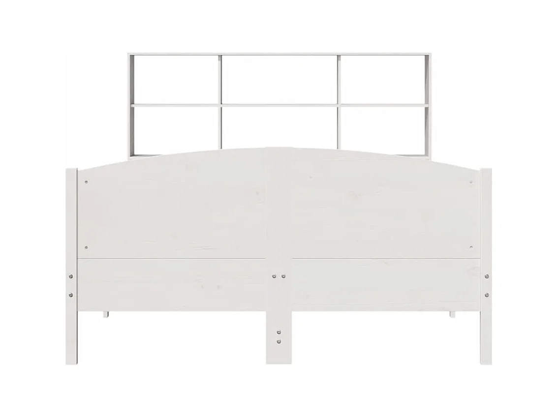 Wit boekenkastbed zonder matras 120x200 cm massief grenenhout