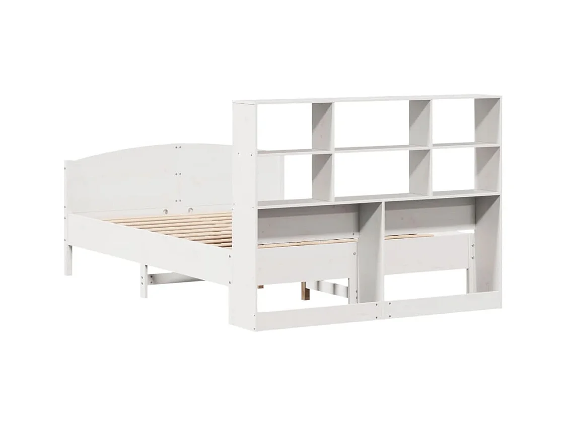 Wit boekenkastbed zonder matras 120x200 cm massief grenenhout