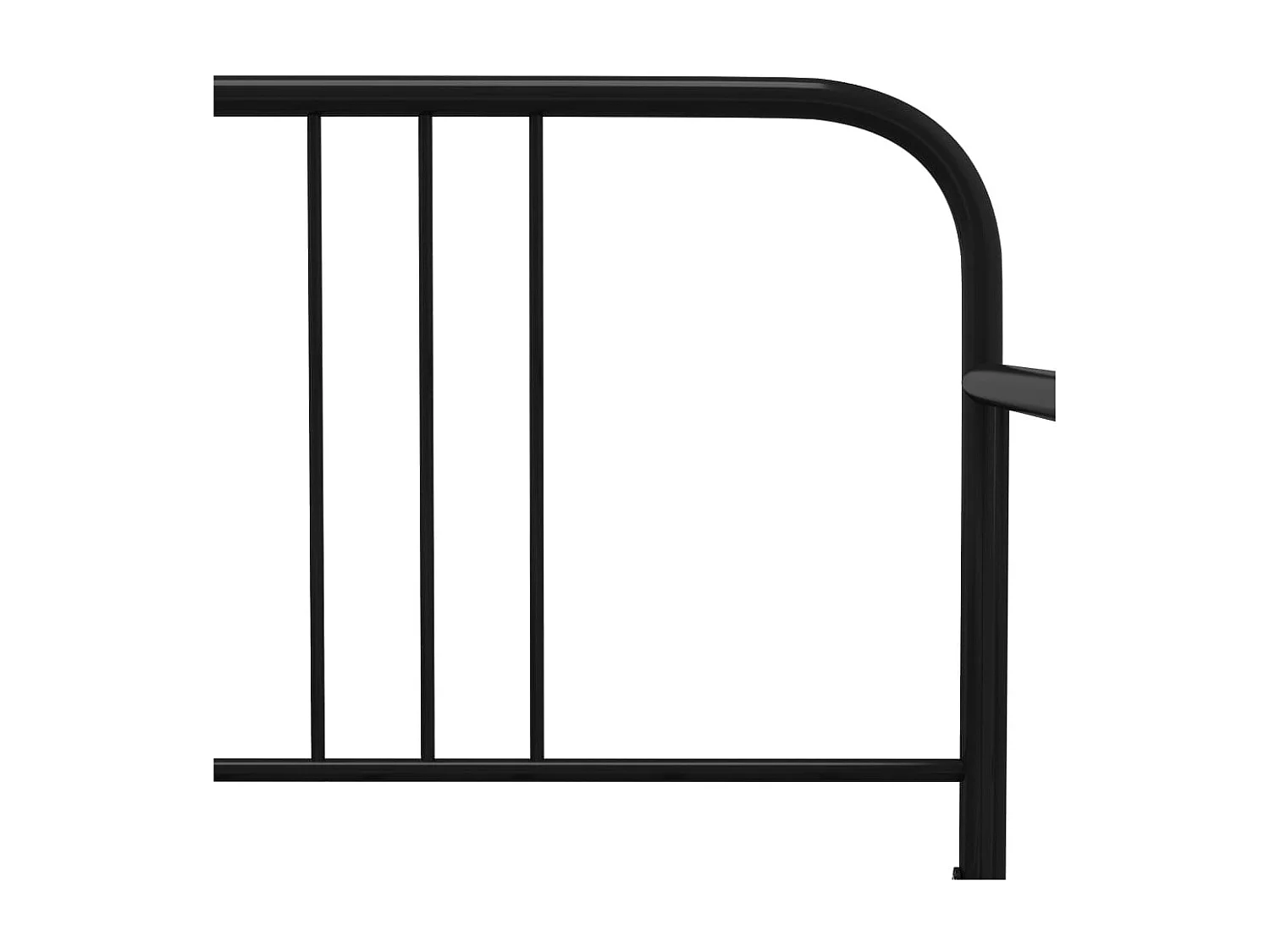 Divano letto estensibile senza materasso in metallo nero 90x200cm