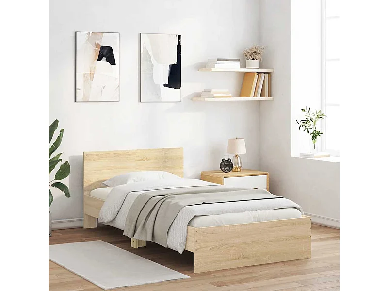 Struttura letto senza materasso con testiera 100x200 cm