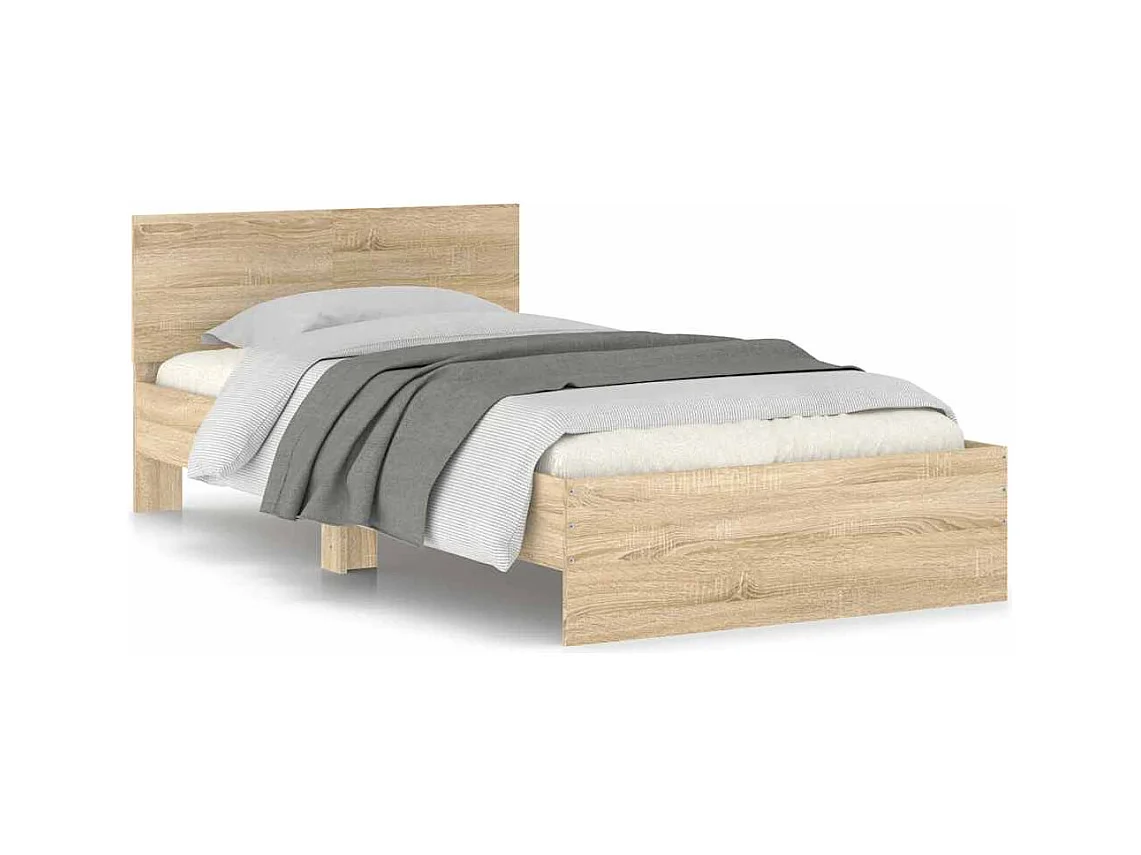 Struttura letto senza materasso con testiera 100x200 cm