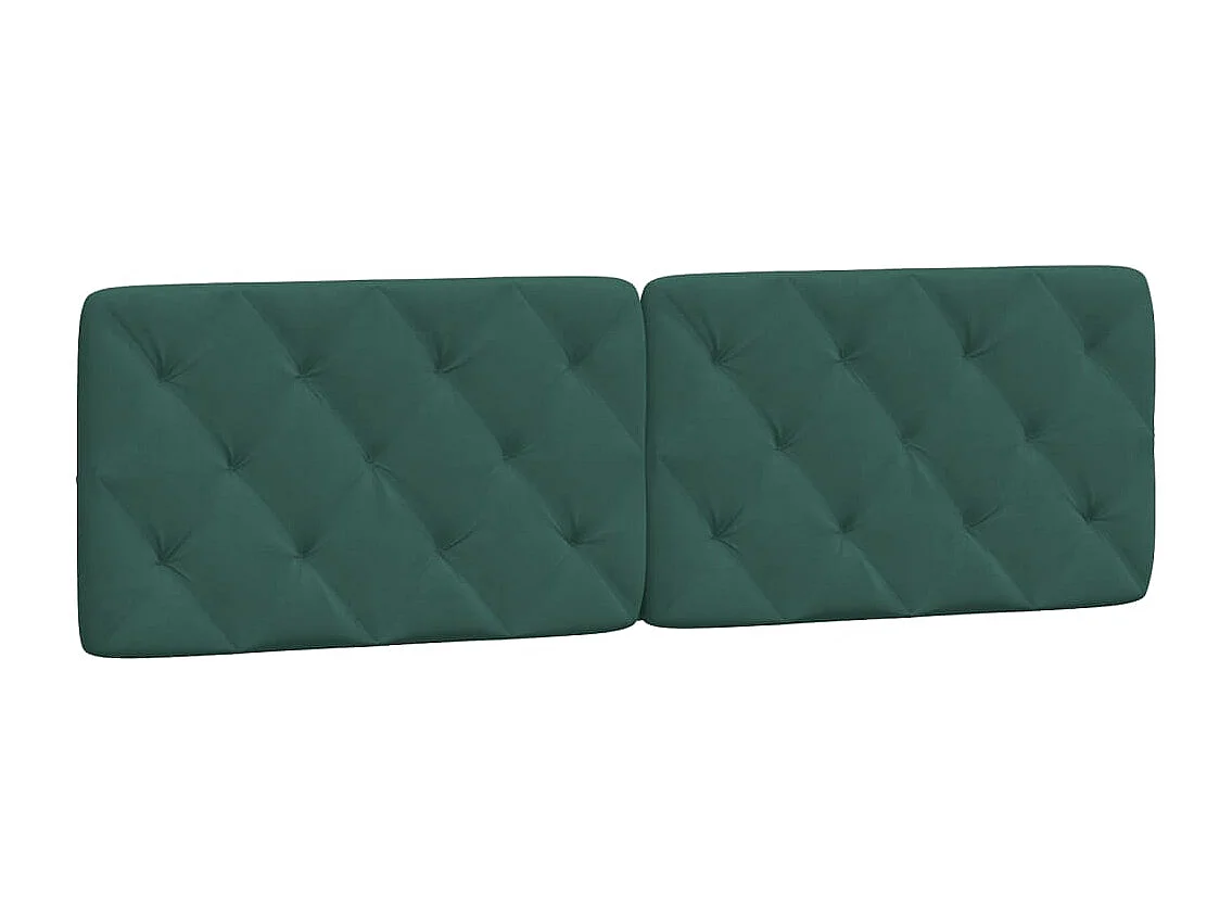 Cadre de lit avec lumières LED vert foncé 160x200 cm velours