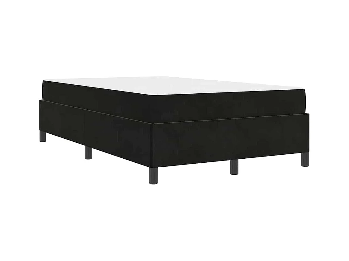Zwart-wit bedframe en zwart 120 x 200 cm fluweel