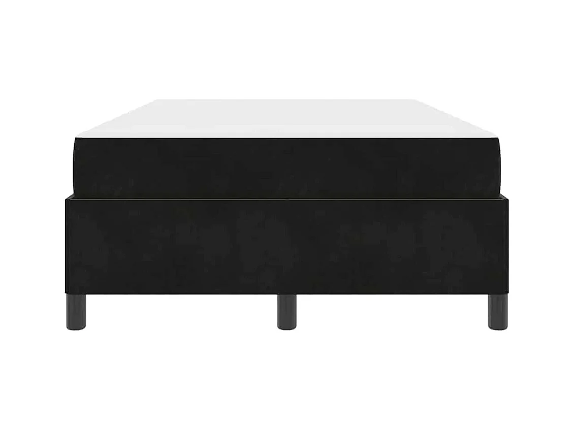 Zwart-wit bedframe en zwart 120 x 200 cm fluweel