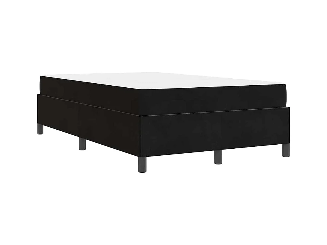 Zwart-wit bedframe en zwart 120 x 200 cm fluweel
