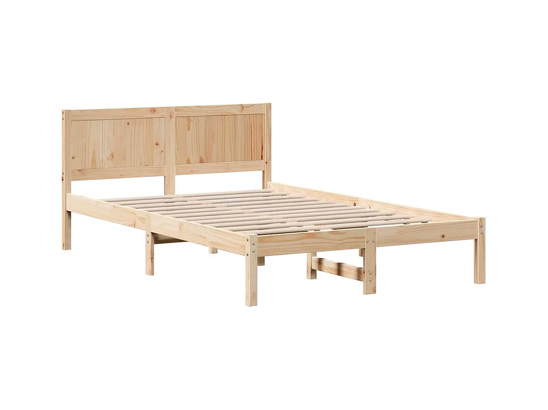 Cadre de lit Marron 120 x 200 cm Bois de pin massif