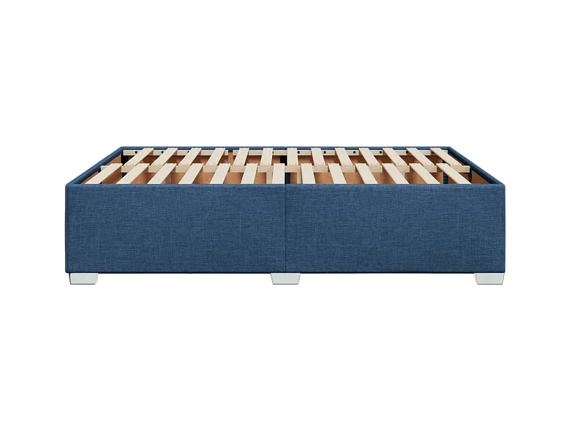 Bedframe zonder matras blauw 140x200 cm stof