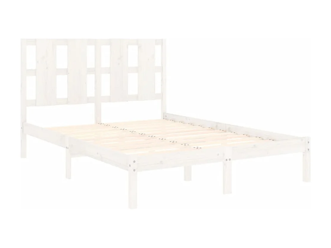 Bedframe zonder matras wit 140x200 cm massief grenenhout