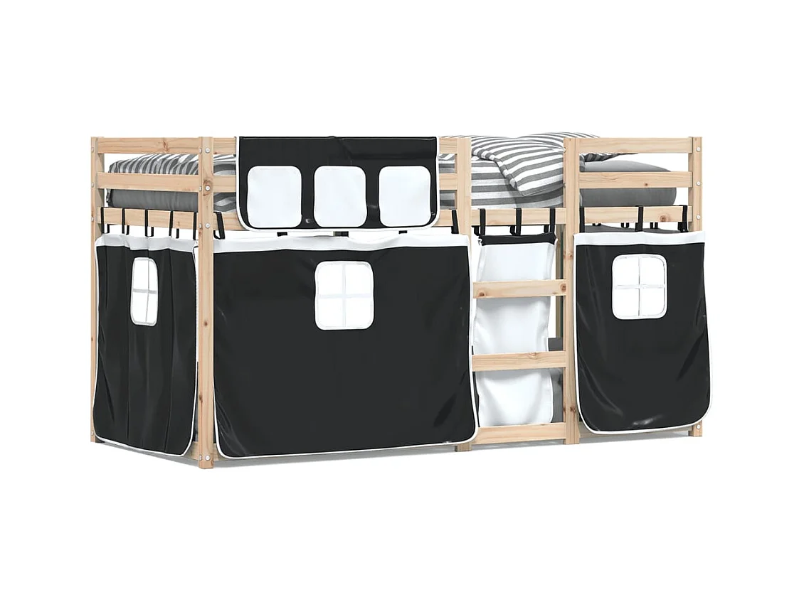 Lit superposé sans matelas 80x200 cm bois de pin massif