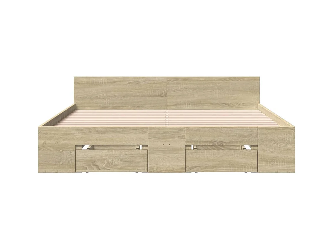 Bedframe met lades zonder matras sonoma eiken 120x190 cm