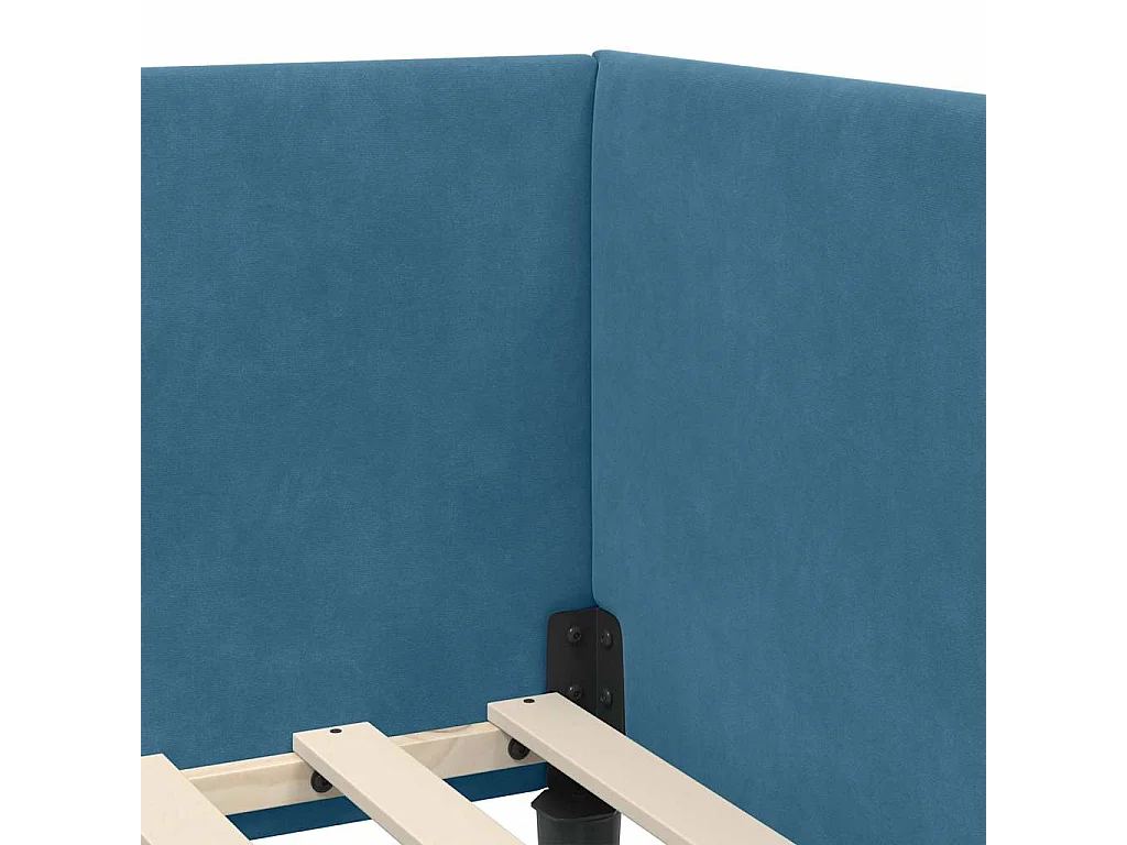 Cadre de lit d'angle Autre avec tête de lit Bleu 100 x 200 cm