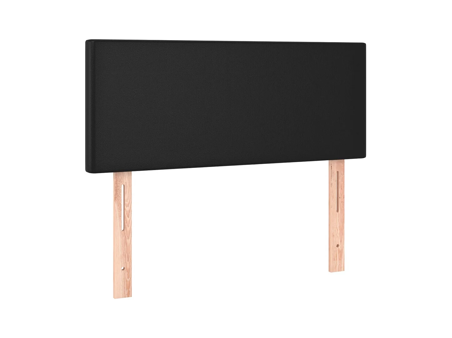 Lattenbodem met matras Zwart 80x200cm Kunstleer