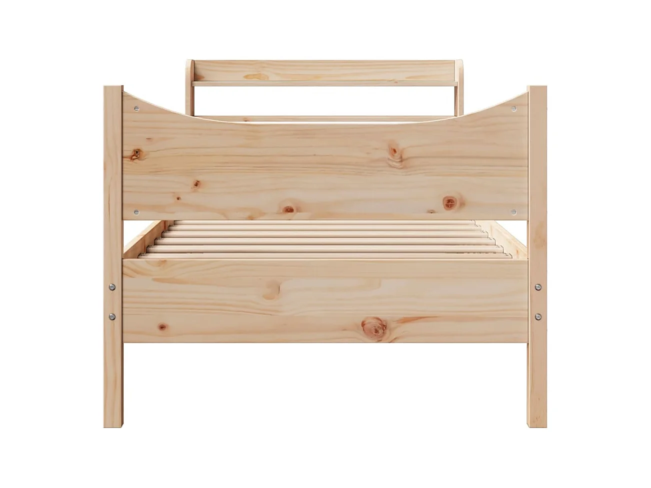 Bedframe met hoofdbord 90x190 cm massief grenenhout
