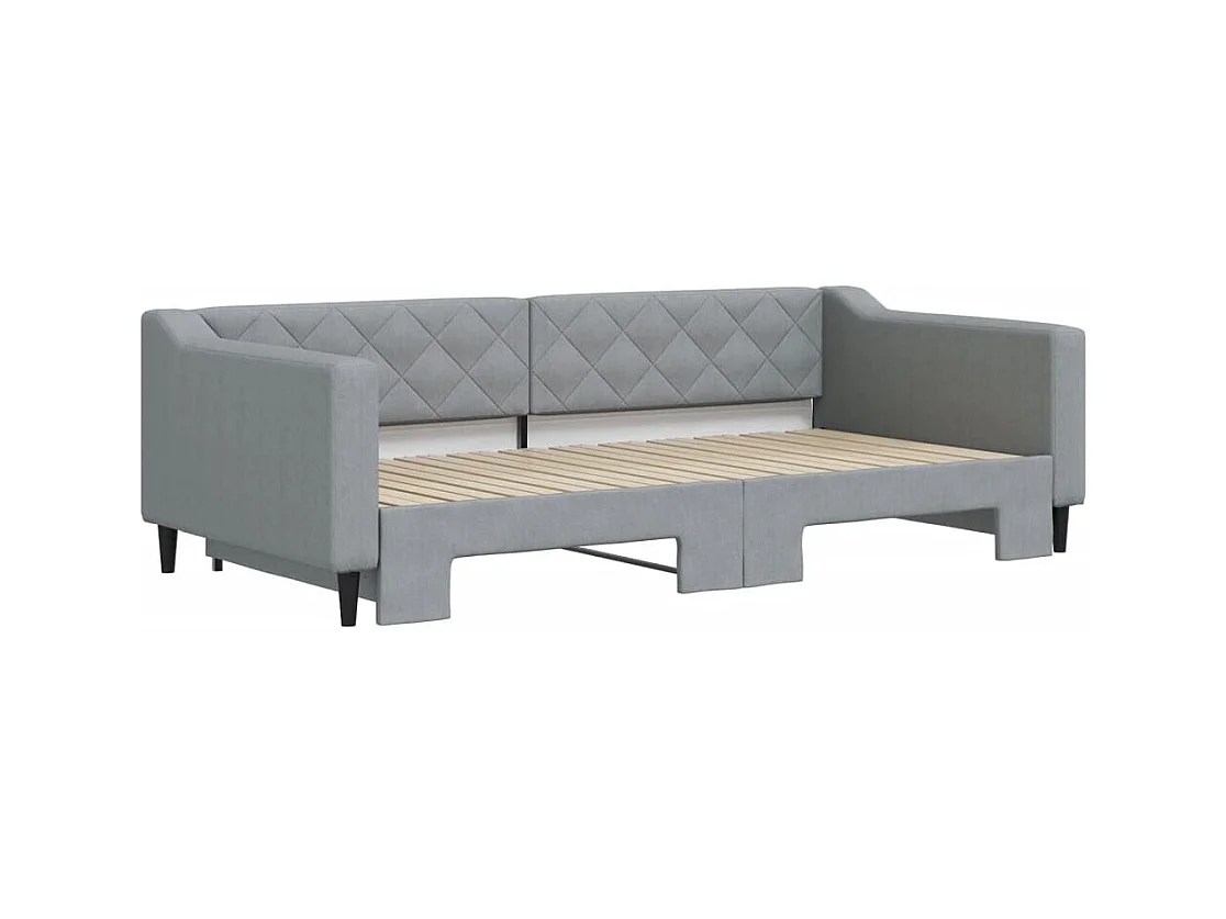 Divano letto con letto estraibile senza materasso grigio chiaro 100x200 cm