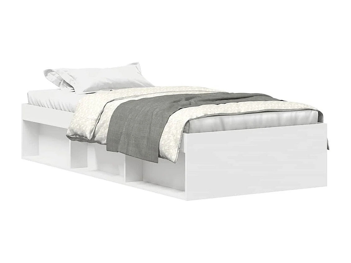 Struttura letto senza materasso bianco 75x190 cm