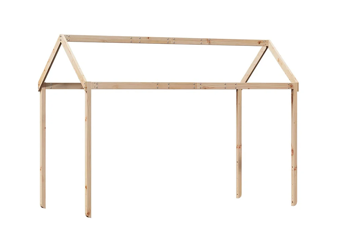 Stapelbed met ladder en dak zonder matras 80x200 cm