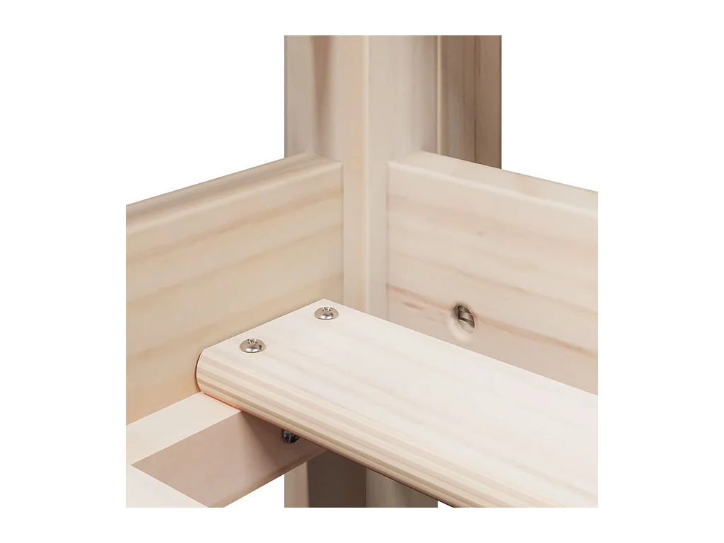 Stapelbed met ladder en dak zonder matras 80x200 cm