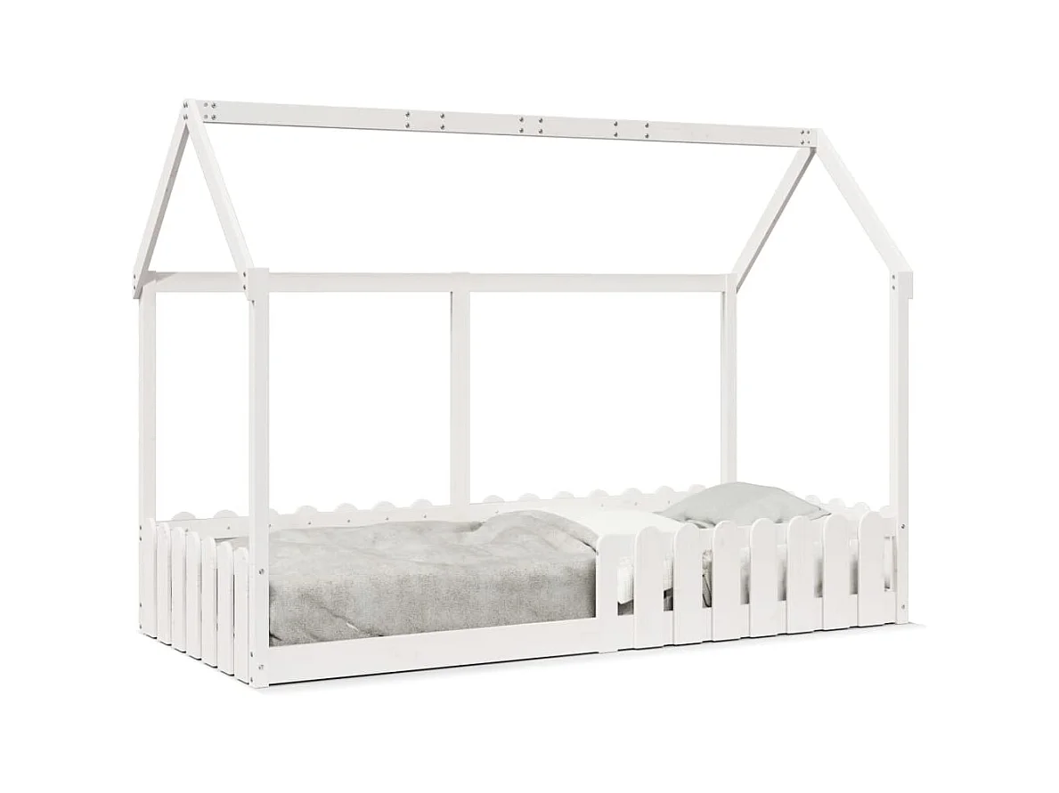 Struttura letto per bambini a forma di casa senza materasso 90x200 cm