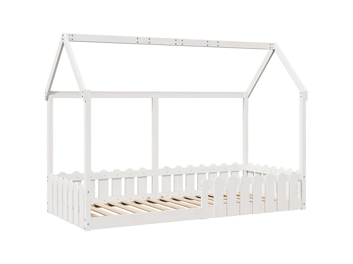 Struttura letto per bambini a forma di casa senza materasso 90x200 cm