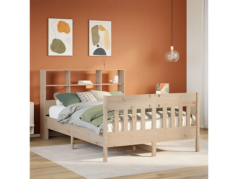 Cadre de lit sans matelas 160x200 cm bois massif de pin