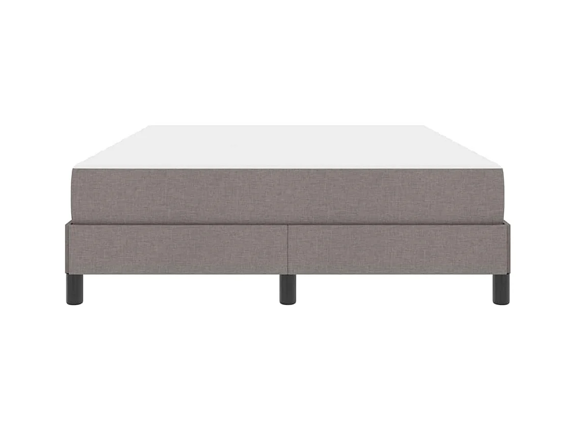 Letto a molle con materasso in tessuto Taupe 140 x 200 cm