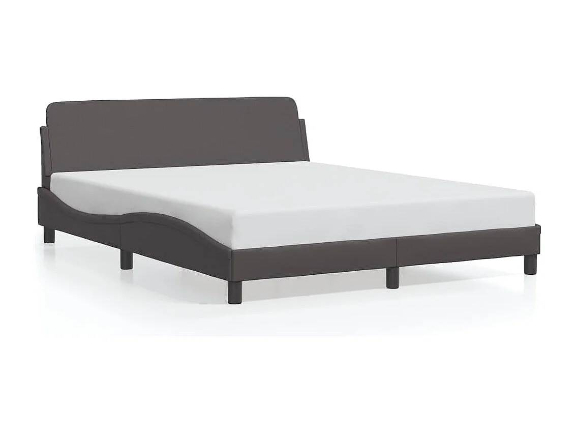 Struttura letto senza materasso grigio 160x200 cm similpelle