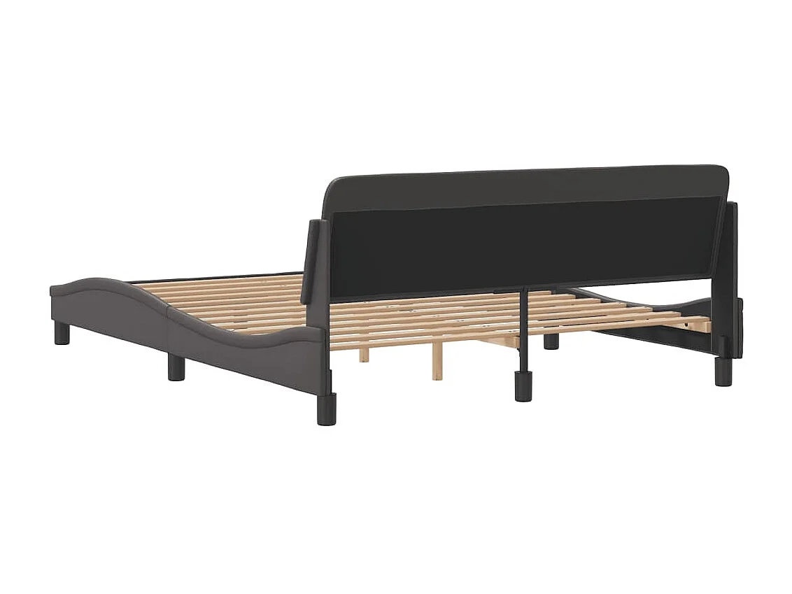 Struttura letto senza materasso grigio 160x200 cm similpelle