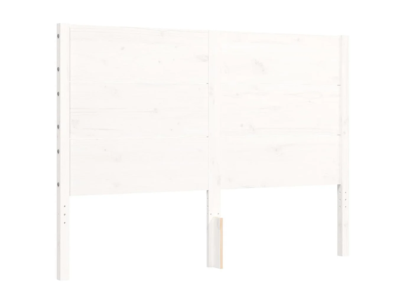 Estructura de cama sin colchón blanca 140x200 cm madera maciza