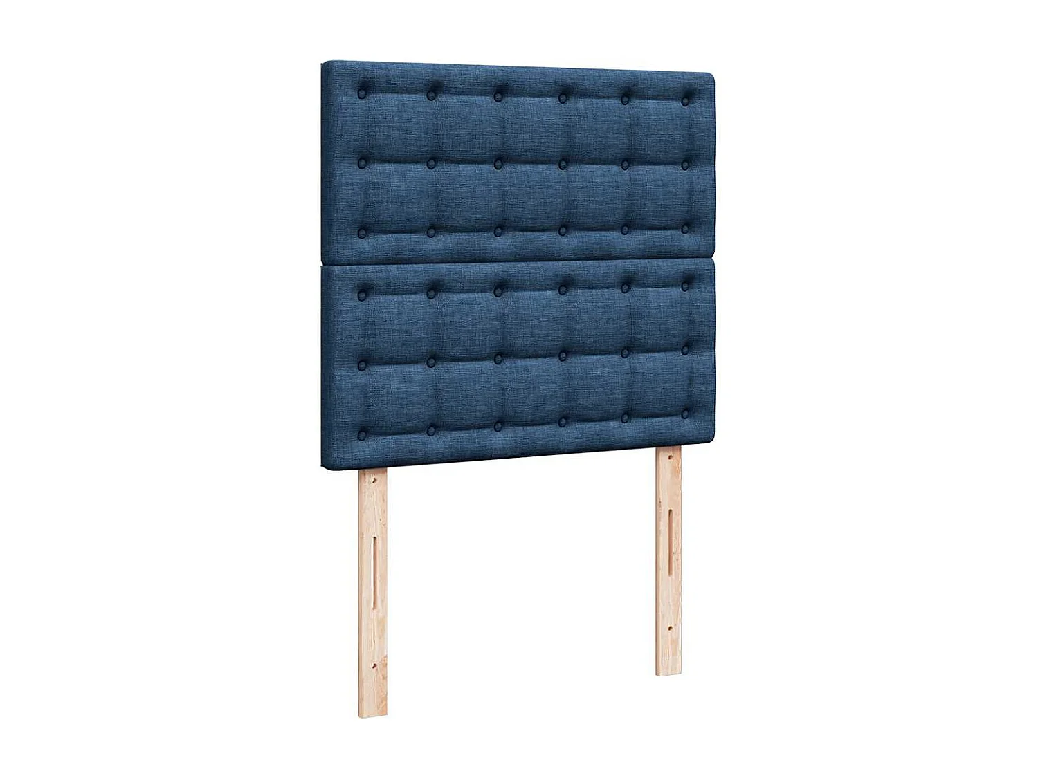 Sommier à lattes de lit avec matelas Bleu 90x200 cm Tissu