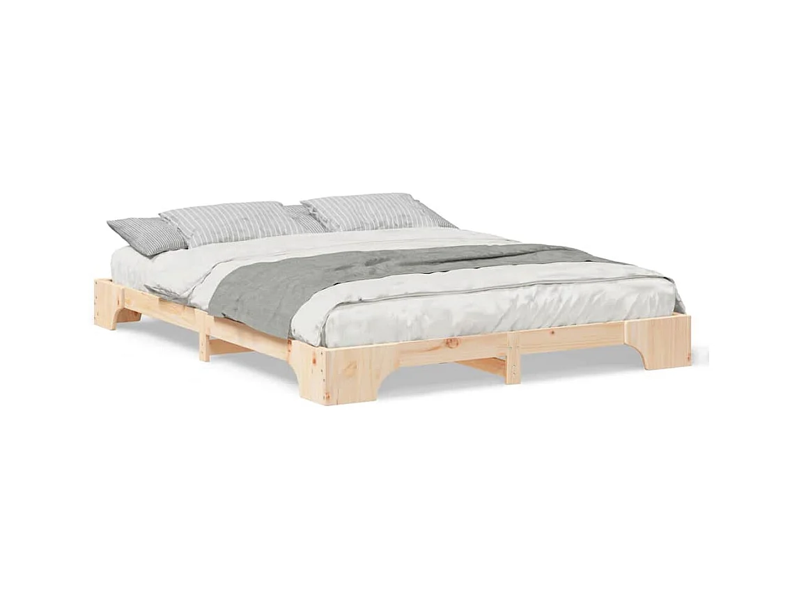 Struttura per letto rialzata con contenitore Marrone 160 x 210 cm in legno