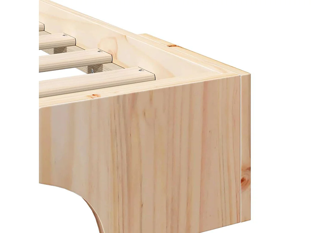 Struttura per letto rialzata con contenitore Marrone 160 x 210 cm in legno