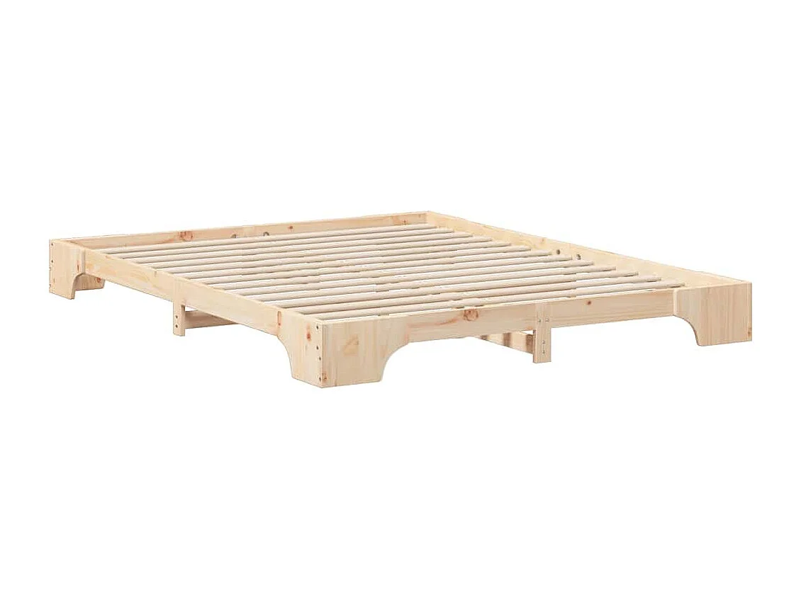 Estructura de cama elevada con almacenaje Marrón 160 x 210 cm madera